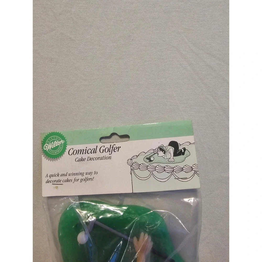 Wilton Comical Golfer Cake Decoration 2113-2554 Vintage 1991 Golf Topper New